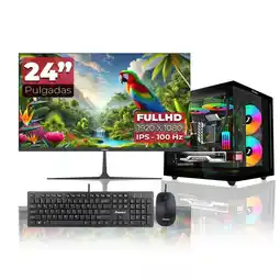 Falabella Computador Gamer Ryzen 5 5600GT RAM 16GB RGB SSD 512GB Monitor 24 Pulgadas 100Hz oferta