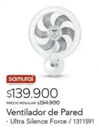 Easy Samurai Ventilador de Pared oferta