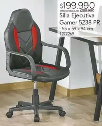 Easy Silla Ejecutiva Gamer 5238 PR 55x59x94cm oferta