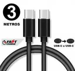 Falabella Cable C a C 3M Carga rápida compatible Samsung S23 S22 S21 S20 oferta