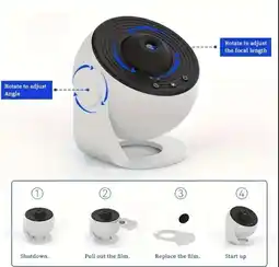 Falabella Lámpara Proyector Realista Galaxia Espacio Nebulosa oferta