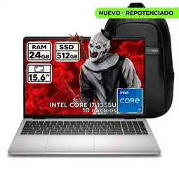 Falabella PORTÁTIL INTEL CORE I7 1355U 24 GB RAM 512GB SSD 15,6″ FHD COLOR PLATINUM SILVER + BOLSO oferta