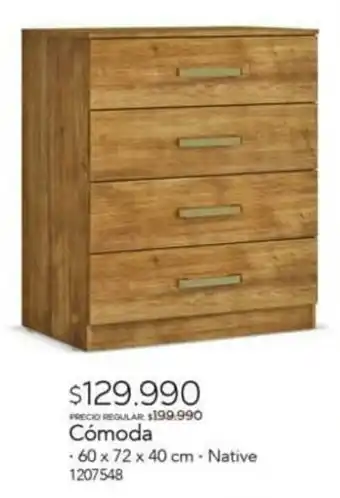 Easy Cómoda Native 60x72x40cm oferta