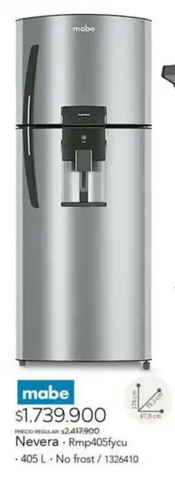 Easy Mabe Nevera 405L oferta