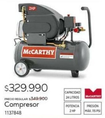 Easy McCarthy Compresor oferta