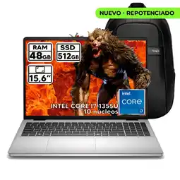 Falabella PORTÁTIL DC15250 CORE I7 1355U 48 GB RAM 512GB SSD 15,6″ FHD COLOR PLATINUM SILVER + BOLSO oferta