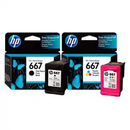 Falabella Cartucho 667 Negro-Tricolor impresoras DeskJet 6000 6400 1200 X2 oferta