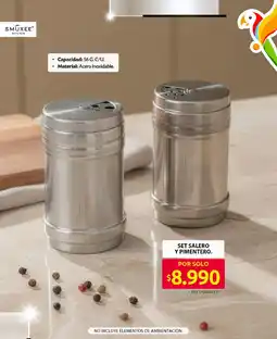 Ara Smukee set salero y pimentero oferta