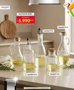 Ara Smukee aceiteras de vidrio oferta