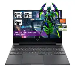 Falabella PORTATIL GAMER VICTUS RYZEN 7-7445HS RTX 3050 8GB 512GB SSD FHD 15.6'' oferta