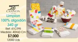 Almacenes Only Cannon limpion 100% algodón oferta