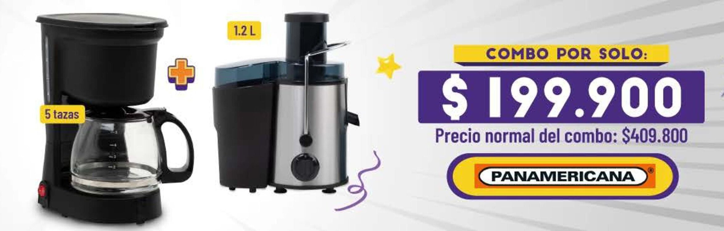 Panamericana Option cafetera + extractor de jugos oferta