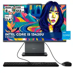 Falabella AIO THINKCENTRE NEO 50A 24 GEN 5 INTEL CORE I5 13420U 8GB 512GB 23.8 FHD GRIS LUNA oferta