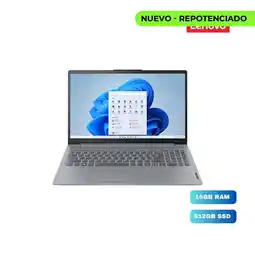 Falabella Portátil IdeaPad 15AMN8 Ryzen 3 16GB RAM 512GB SSD 15.6 FHD Artic Grey (82XQ00YQLM) oferta