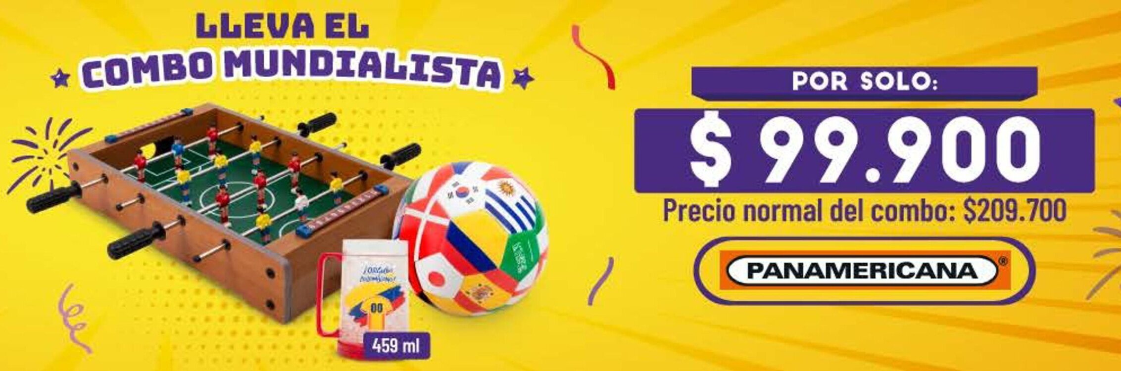 Panamericana Futbolín + Vaso cervecero + Balon oferta