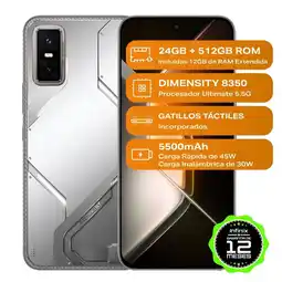 Falabella Celular GT 30 Pro 5G 512GB 12GB RAM (Ampliable a 24GB) Blanco oferta