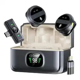 Falabella Micrófono Inalámbrico de Solapa con Base de Carga Compatible Tipo C y iPhone oferta