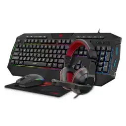 Falabella Combo Gamer + Incluye Auriculares, Mouse, Teclado y Pad Mouse,KB501CM Color Negro oferta