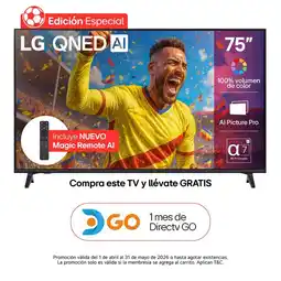 Falabella Televisor | | 75 pulgadas | 4K Ultra HD QNED | con IA Magic Remote | 75QNED73ASC oferta