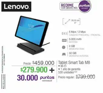 Jumbo Tablet smart tab m8 oferta
