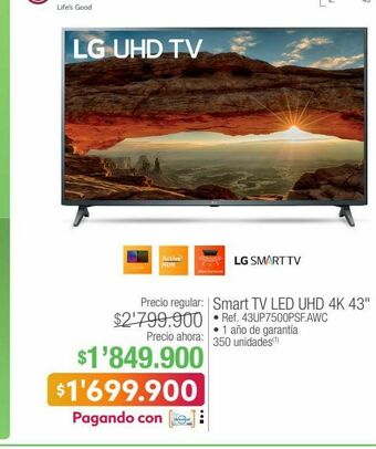 Jumbo Smart tv led uhd 4k 43" oferta