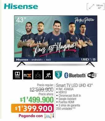 Jumbo Smart tv led uhd 43" oferta