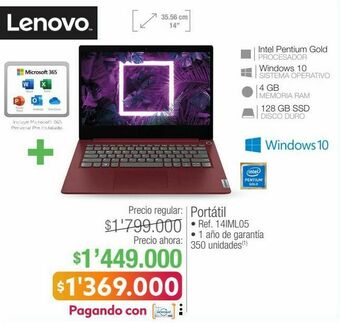 Jumbo Computador portátil lenovo oferta