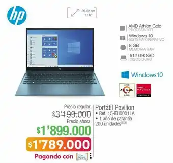 Jumbo Computador portátil hp pavilion oferta
