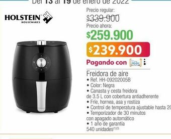 Jumbo Freidora de aire holstein oferta