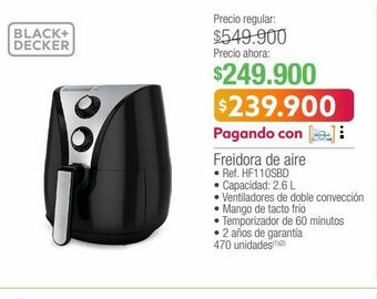 Jumbo Freidora de aire black & decker oferta