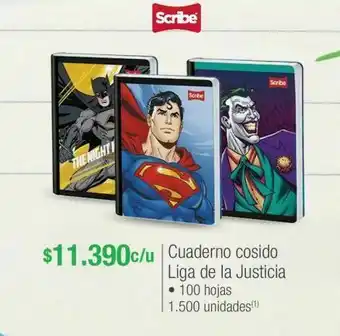 Jumbo Cuadernos scribe liga de la justicia oferta