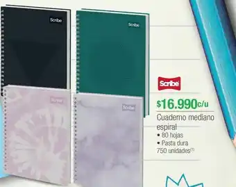 Jumbo Cuaderno con espiral scribe oferta