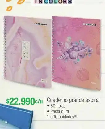 Jumbo Cuadernos grande incolor oferta