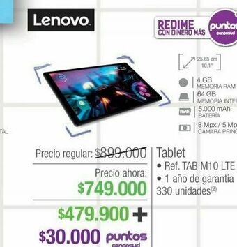 Jumbo Tablet lenovo oferta