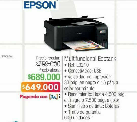 Oferta Impresora epson en Jumbo