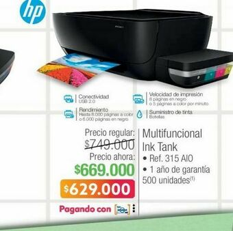 Jumbo Impresora multifuncional hp oferta