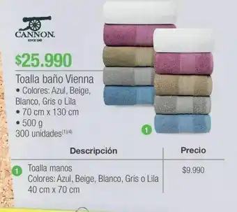 Jumbo Toallas cannon oferta