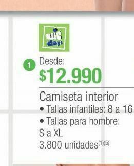 Jumbo Camiseta interior oferta