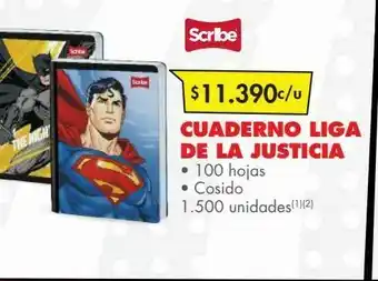 Metro Cuadernos liga de la justicia scribe oferta