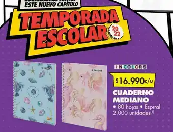 Metro Cuadernos mediano incolors oferta
