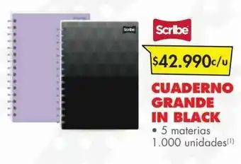 Metro Cuaderno grande in black oferta