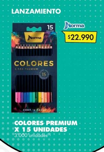Metro Colores premium x 15 unidades oferta