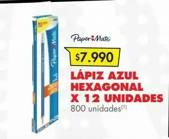 Metro Lápiz azul hexagonal x 12 unidades oferta