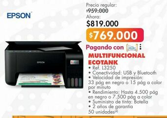 Oferta Impresora Epson EcoTank L120 en Falabella