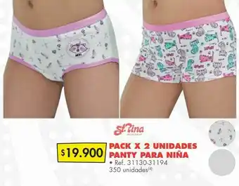 Metro Pack x 2 unidades panty para niña oferta