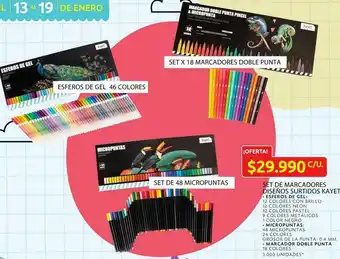Ara Set de marcadores diseños surtidos kayet oferta