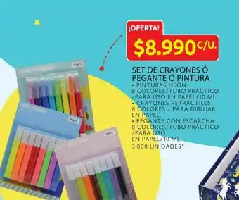 Ara Set de crayones o pegante o pintura oferta