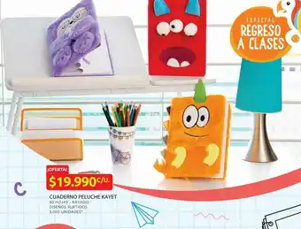 Ara Cuadernos peluche kayet oferta