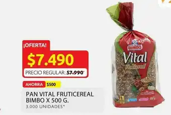 Ara Pan vital fruticereal bimbo 500 gr oferta