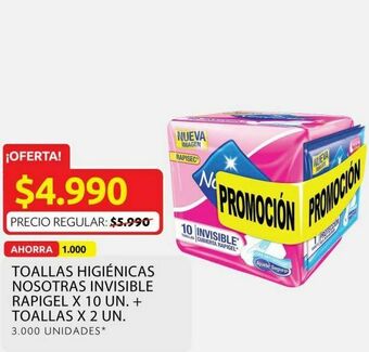 Ara Toallas higiénicas nosotras oferta